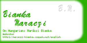 bianka maraczi business card